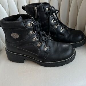 Women’s Harley-Davidson Black Leather Ankle Boots